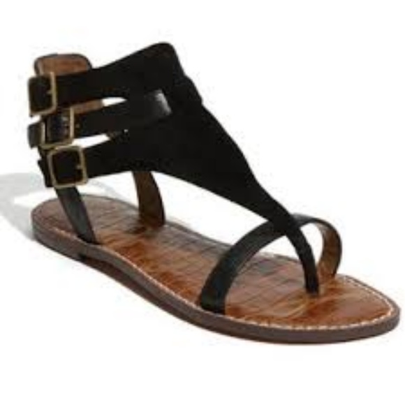 Sam Edelman Shoes - Sam Edelman Grenna Black Leather Sandals 9